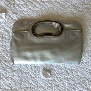 metallic sliver clutch